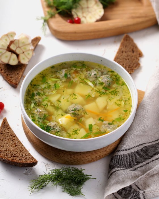 Суп с фрикадельками: пошаговый рецепт от кулинара Алены Спириной